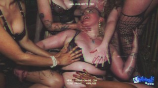 Khalamité invite 7 amies françaises pour une orgie lesbienne inoubliable