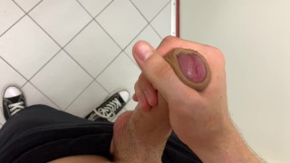 Hot boy Jerkin Off in Toilet at Gym (RISKY)/ Almost caught ! /Hunks /Cute